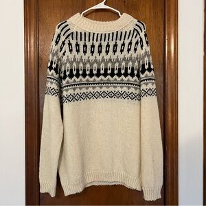 Icelandic lopapeysa Wool Knit Sweater - Handmade in Iceland 100% Wool Mens L